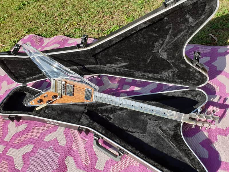 Electrical Guitar Company Brent Hinds Signature Flying V (Acrylic) 2015 Acrylic/Lucite, Wood image 1