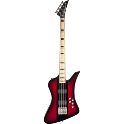 Jackson Dave Ellefson Kelly Bird IV RS Red Burst/Black Centerstripe - 4-String Electric Bass image 1