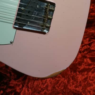 2019 Fender Custom Shop Limited Edition NAMM ‘63 Telecaster Relic Shell Pink Matching Headstock | 1-of-1 Custom Color Spec image 8