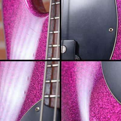 Ernie Ball Music Man Stingray Fuchsia Sparkle 1989 w/Hard Shell Case image 16