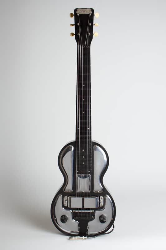 Premiervox Spanish Solid Body Electric Guitar, made by Rickenbacker,  c. 1938, original black hard shell case. image 1