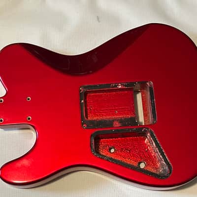 2008 Charvel USA San Dimas 2H Metallic Red Telecaster Style Guitar Body Floyd Ready image 10
