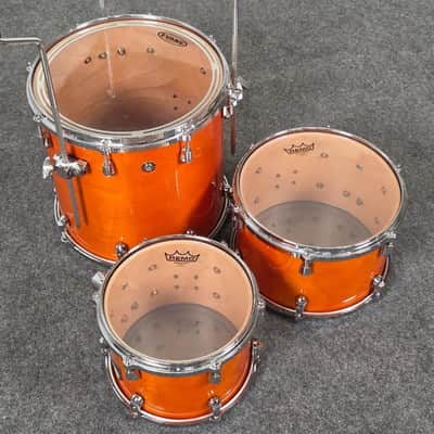 Used Yamaha Birch Custom Absolute 4pc Drum Set Honey Amber - Very Good image 11