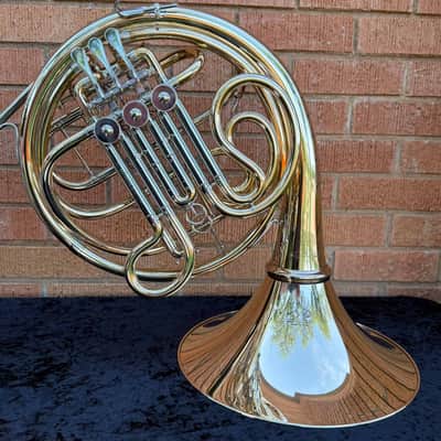 Dürk LD Clevenger with Hand-Hammered Bell - F/Bb Double French Horn - Gold Brass - Detachable Bell - Unlacquered Finish image 2