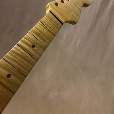 Ferocious Flame Maple Strat Guitar Neck Fits Fender & Warmoth image 8