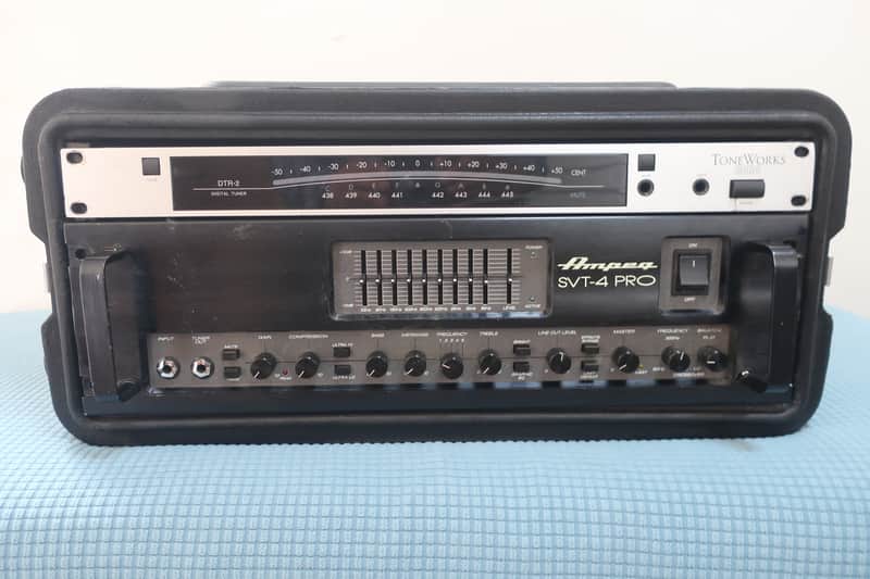 2013 Ampeg SVT4PRO 1800 Watt Bass Head w/Tube Preamp Korg Tone Works Tuner SBK Plastic Hard Case image 1
