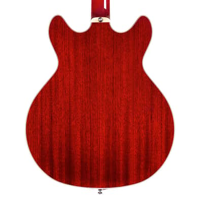 Guild Starfire I Left Handed Semi-Hollow Bass Guitar - Cherry Red - Open Box image 7