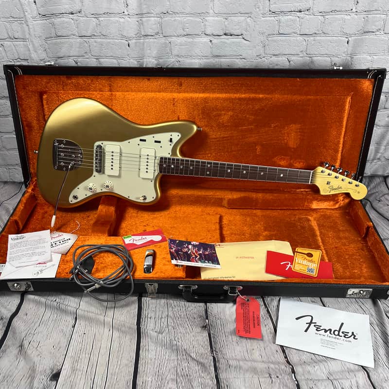 Fender Wildwood Thin Skin '65 Jazzmaster 2014 Aztec Gold Matching Headstock  7 lbs 10 oz. AVRI
