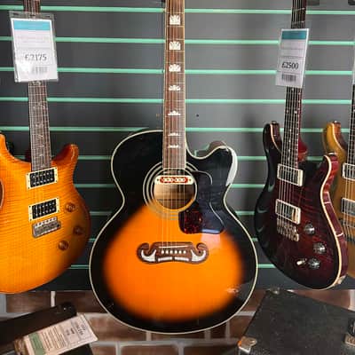 Epiphone EJ200CE Vintage Sunburst 2012 Modified Jumbo Electro-Acoustic Guitar image 2