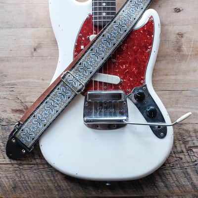 Vintage Gold 60s/70s Hippie Guitar Strap / Real Suede Backing / Handmade in the UK image 4