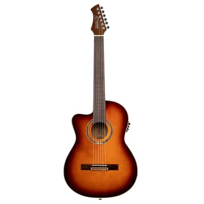 Ortega RCE238SN-FT-L Performer Series Solid Spruce Top Mahogany Neck Nylon 6-String Classical Acoustic-Electric Guitar w/Gig Bag For Left Hand Player image 4