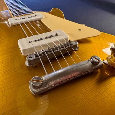 Gibson Custom Shop Reissue OEM ABR-1 Bridge with Posts, Wheels, and Lightweight Aluminum Tailpiece Set with Studs for USA Reissue Gibson Aged Nickel R9 image 3