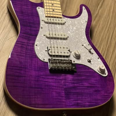 SQOE SEIB680 HSS with Flame Maple Top in Violet Purple image 3