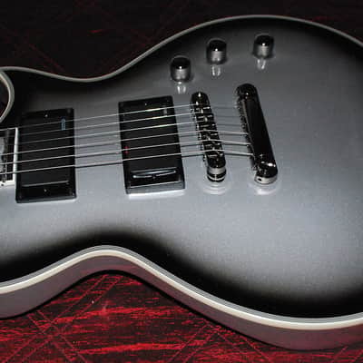 ESP LTD EC1000 Deluxe Electric Guitar Silver Sunburst EMGs image 3