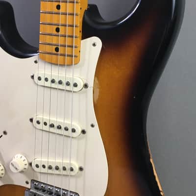 LEFTY! Fender American Vintage ‘57 Reissue Strat Ash Clapton Brownie Tribute Stratocaster Custom Relic Nitro 7.6 Lb HSC image 14