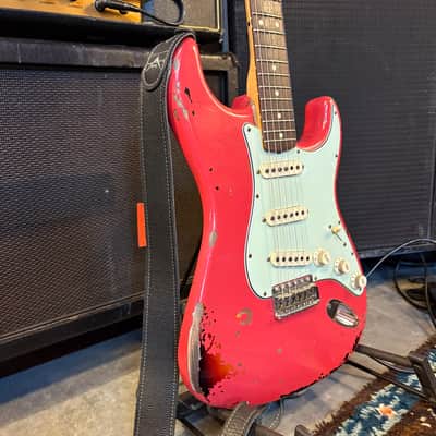 Fender Custom Shop Michael Landau '63 Stratocaster Relic 2013 - Present - Fiesta Red over 3-Color Sunburst image 12