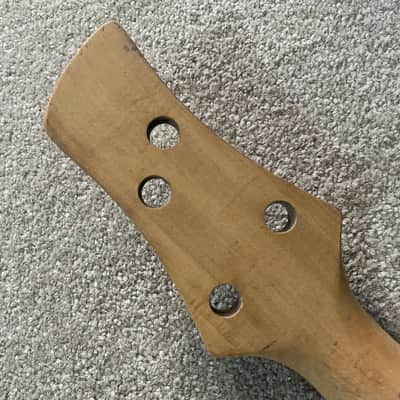 Black Maple 4 String Bass Neck, Rosewood 22 Frets Fingerboard image 3