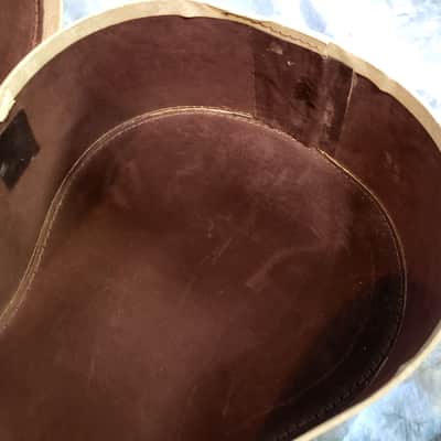 Vintage RARE 1960's Harmony, Kay Silvertone Soft Shell Acoustic Guitar Case Brown White image 10