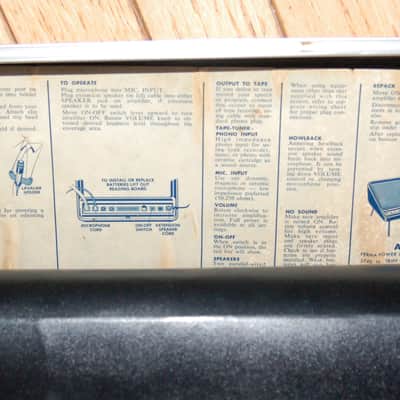 Vintage '60s Ampli-Vox Roving Rostrum Portable Amplifier & Astatic Mic image 5