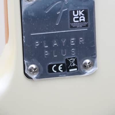 New Fender Player Plus Jazz Bass with New Fender Gig Bag Olympic Pearl White image 16