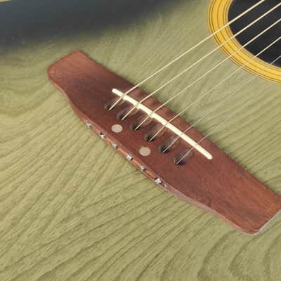 1990's Applause AE-38 Ovation Shaped Acoustic Guitar (Green Burst) image 3