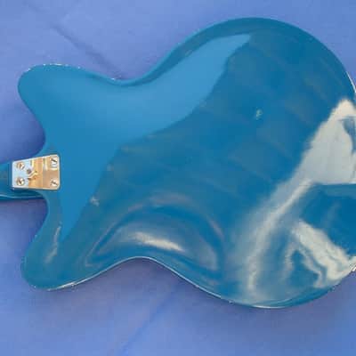 Jolana KolorBass Vintage E-Bass 1968 Thinline Hollow Bass-Guitar Blue 4 String Selten Kolor Bass image 9