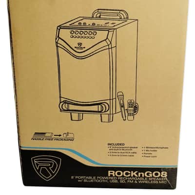 Rockville 8" Portable Bluetooth Karaoke Machine/System w/ Wireless Mic+LED Strip image 9