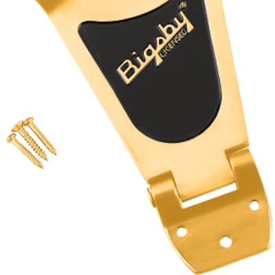 Bigsby B30 Vibrato Tailpiece with Tremolo Arm, Gold image 2