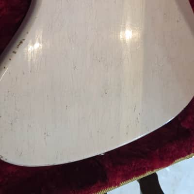 2026 MJT Jazz Bass - Aged White - Nitro Finish - block inlay, 70s style rosewood block inlay pearl bound neckk -Lollar Pickups image 10