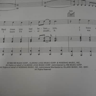 Asia "Don't Cry" Sheet Music 1983 image 3