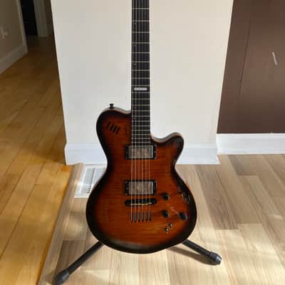 Godin LGX-SA with AA Flame Maple Top 2010s - Cognac Burst image 1