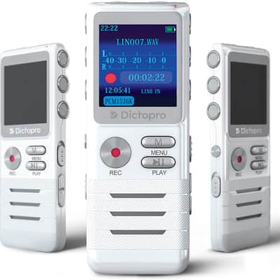 DictoPro x100 - Digital Voice Activated Recorder - Easy HD Recording of Lectures and Meetings image 4