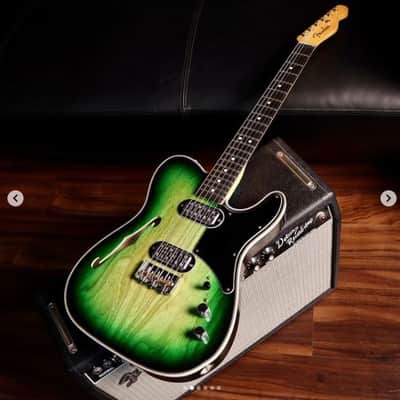 Fender Custom Shop Ron Thorn Masterbuilt Thinline Tele Greenburst ~ R108167 image 1