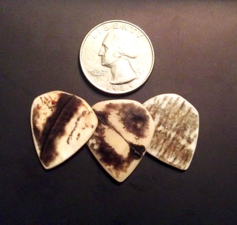 Real Turtle Shell Jazz Guitar Pick- True Tortoise Shell Tone, Legal/Non-Endangered Material image 1