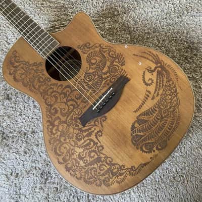 Luna 40 Inch Acoustic Guitar, Carved Red Pine Top Body, Mahogany Neck image 1