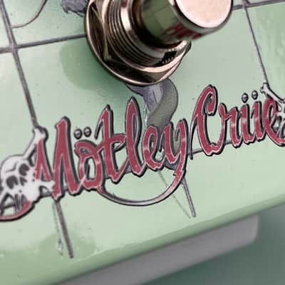 MOTLEY CRUE SOLD OUT Dr. Feelgood 30th Anniversary Guitar Distortion Effects Pedal  RARE Mick Mars 2019 - Sea Foam Green image 15