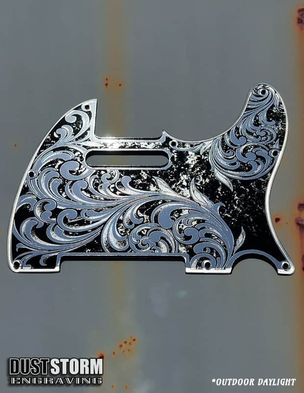 Telecaster 8 Hole Pickguard Acrylic Silver Mirror Guitar Scratch Plate for Fender American/Mexican Standard Tele Cut for Modern Style Parts image 1