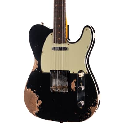 Fender Custom Shop 1960 Telecaster Custom Heavy Relic Aged Black (989) image 3