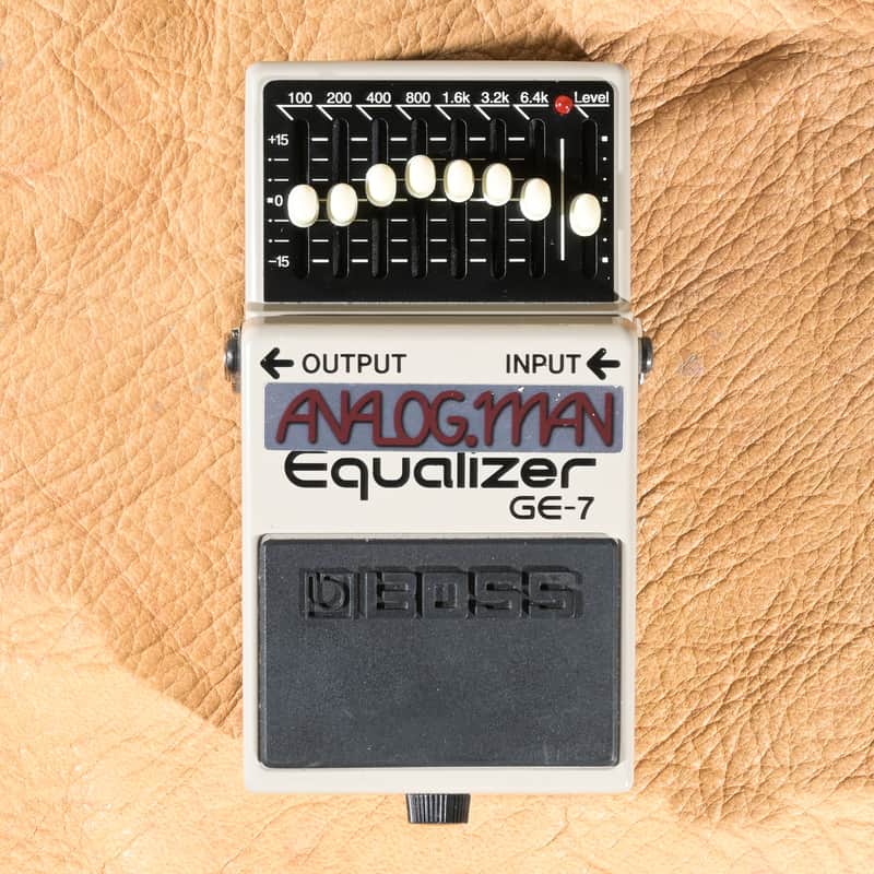 ANALOGMAN Boss GE-7 Pro Mod - Taiwan Silver Label Equalizer EQ Pedal - 0319