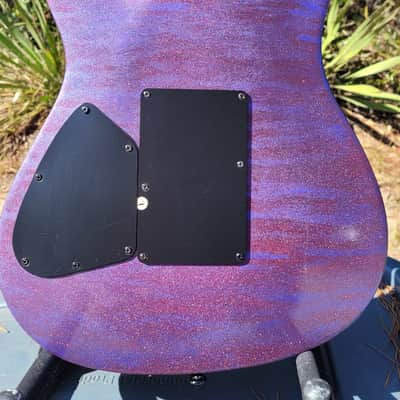 Ibanez 370S Saber Series Metallic Purple Flame Floyd Rose Trem image 6