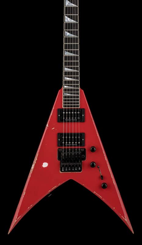 Jackson Custom Shop King V Music Zoo Exclusive - Nitro Aged Fiesta Red #10637 with Original Hard Case