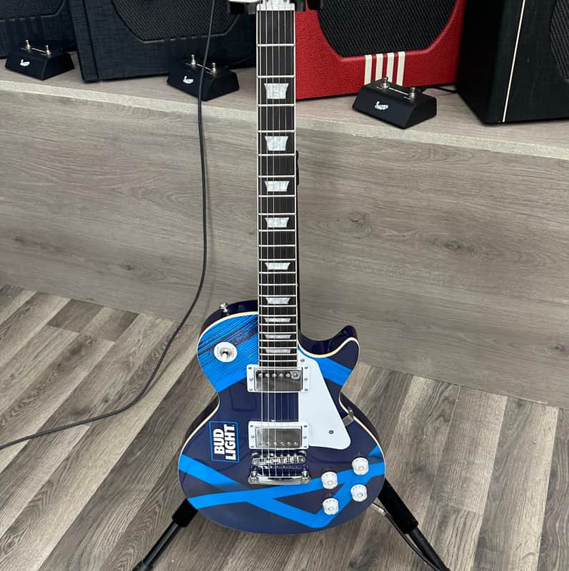 Bud Light Les Paul style 2010s - Blue on blue image 1