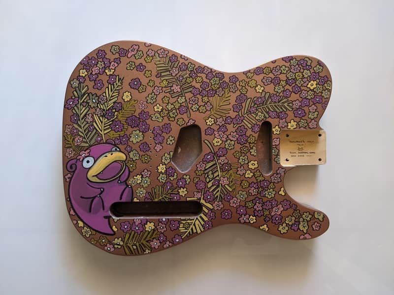 Maverick Telecaster Body Pokemon Art Slowpoke's Mega Trip image 1