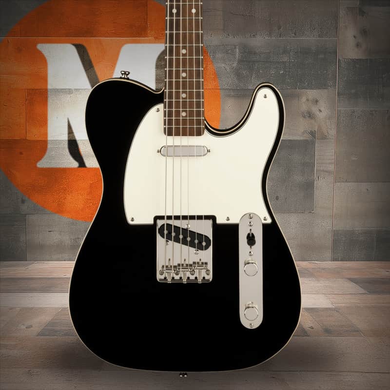 Squier Classic Vibe Baritone Custom Telecaster - Laurel Fingerboard - Parchment Pickguard - Black image 1