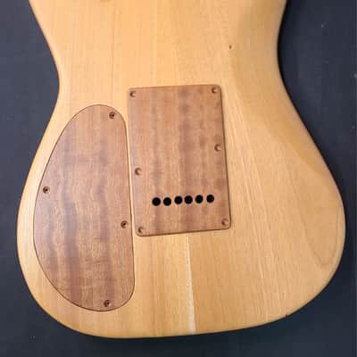 Unbranded Custom ST Body Honduran Mahogany Inlaid Figured Sapele Top Natural Satin Nitro Made in USA image 9