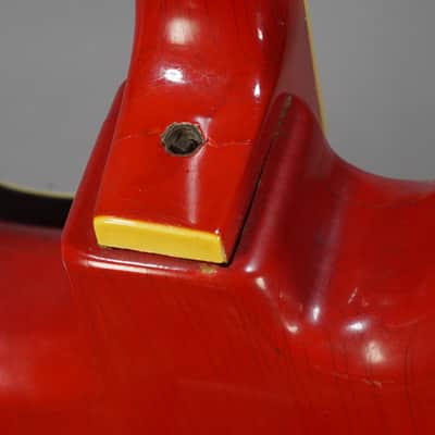 Migma Star Bass 1960s - Red semi Hollow VG cond w video image 9