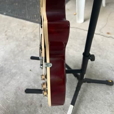 Gibson Les Paul Traditional Pro V Satin Mahogany Top 2020 - Satin Wine Red image 14
