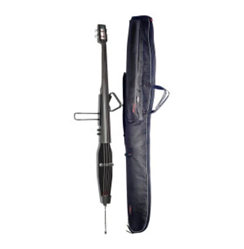 Stagg EDB-3/4 MBK Solid Maple Top & Neck Upright 3/4 Size Electric Double Bass w/Gig Bag image 1