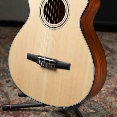 Taylor 312ce-N Nylon Grand Concert Acoustic/Electric Guitar - Natural with Hardshell Case image 5