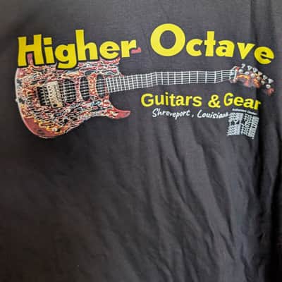 James Tyler Higher Octave guitar t shirt burning water image 3